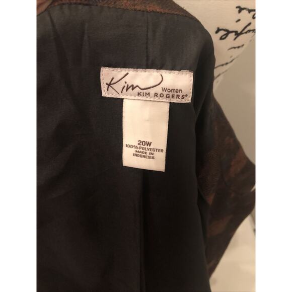 Kim Rogers‎ multicolor blended faux pockets long sleeve open blazer jacket 22W - Picture 7 of 8